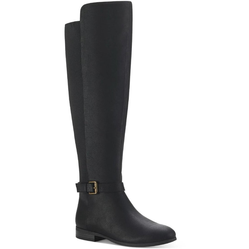 Style & Co. Women's Kimmball Faux Leather Stretch Over-The-Knee Boots Black 7.5M